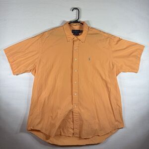 Vintage Ralph Lauren Shirt Mens XXL Orange Blake 100% Cotton